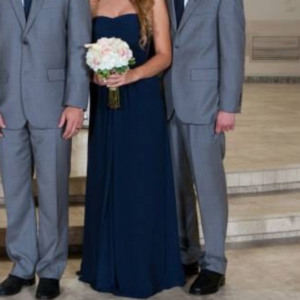 ⚡️WORN ONCE⚡️NAVY STRAPLESS GOWN